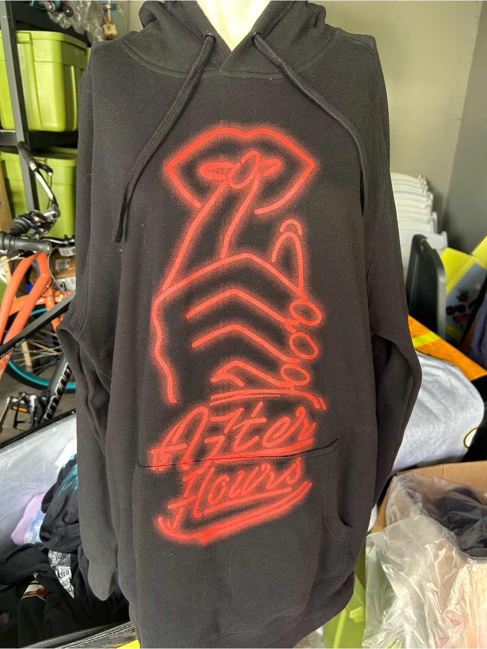 The Weeknd After Hours XO Hoodie Mens large as is condition